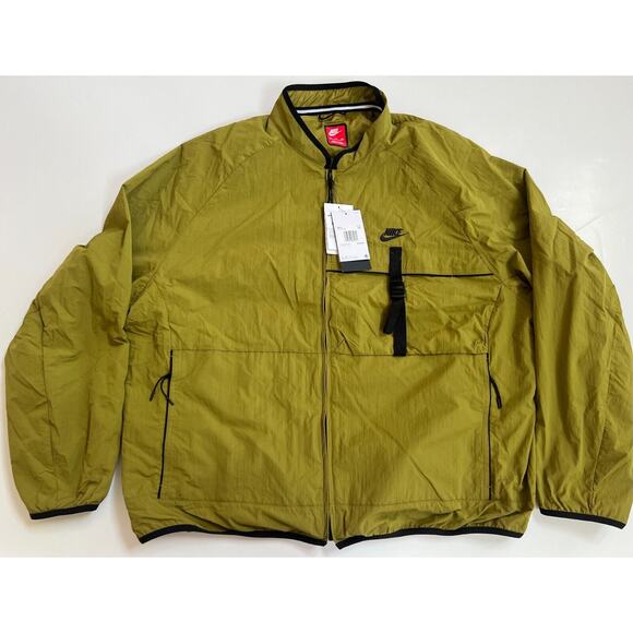 Nike Woven Tech Jacket Pacific Moss/Black FZ0750-307 Men's Size 2XL - Picture 10 of 10